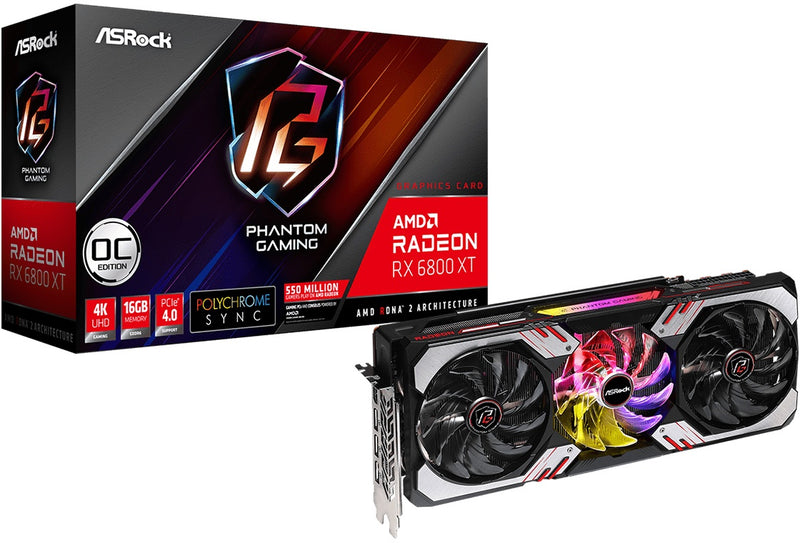 ASRock Radeon RX 6800 XT Phantom Gaming D 16GB OC Videokaart