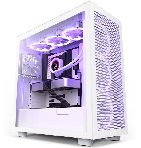 NZXT H7 Flow (2022) Mid Tower Behuizing - Wit (Gaming kast)
