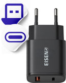 Eisenz USB A+C snel lader - 25W