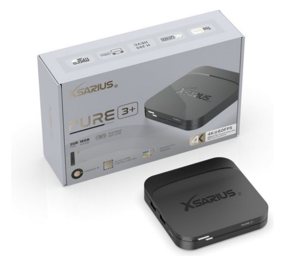 Xsarius Pure 3+ 4K UHD Streaming Box - Black