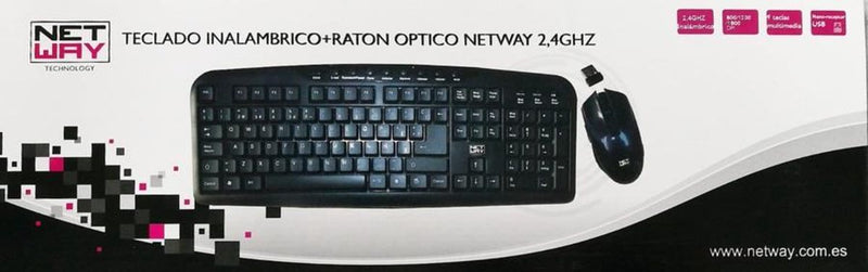 Netway Teclado draadloze 2.4Ghz Toetsenbord & Muis set